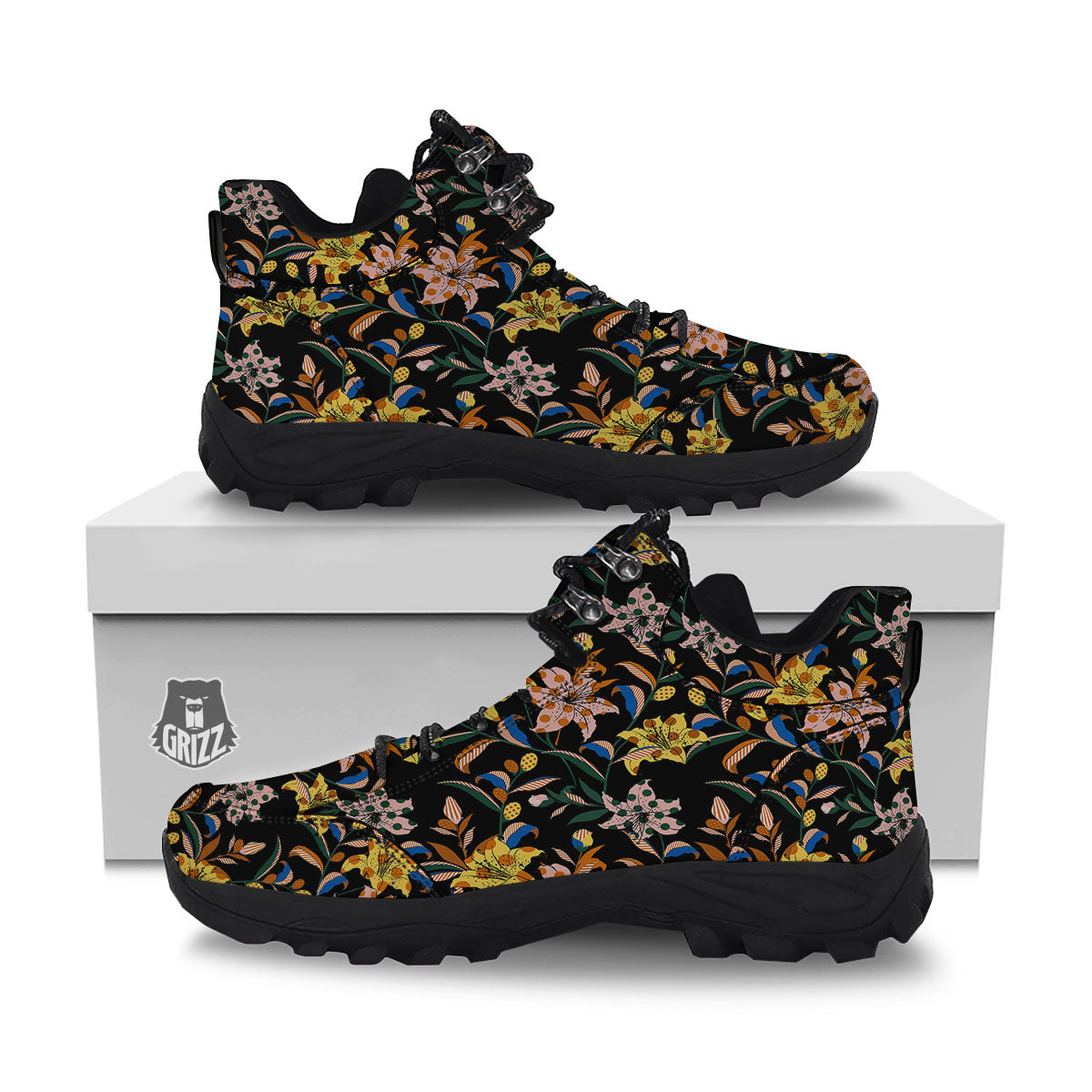 Lily Polka Dot Print Pattern Hiking Shoes-grizzshop