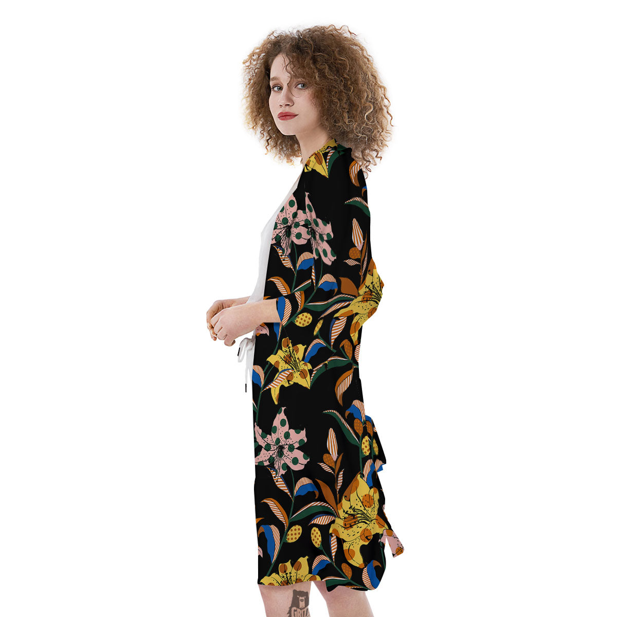 Lily Polka Dot Print Pattern Kimono-grizzshop