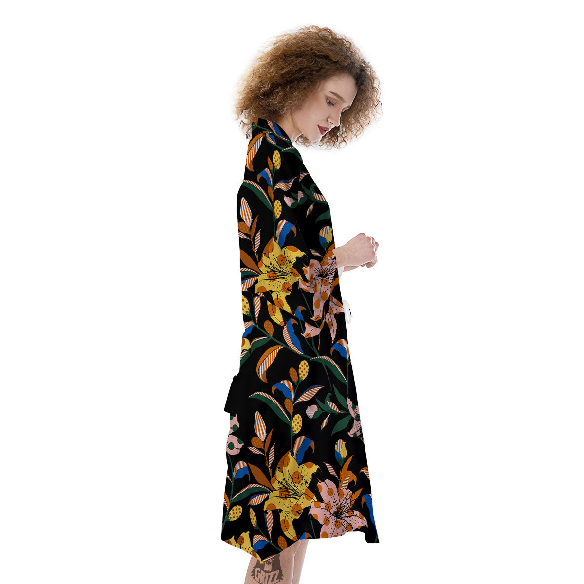 Lily Polka Dot Print Pattern Kimono-grizzshop