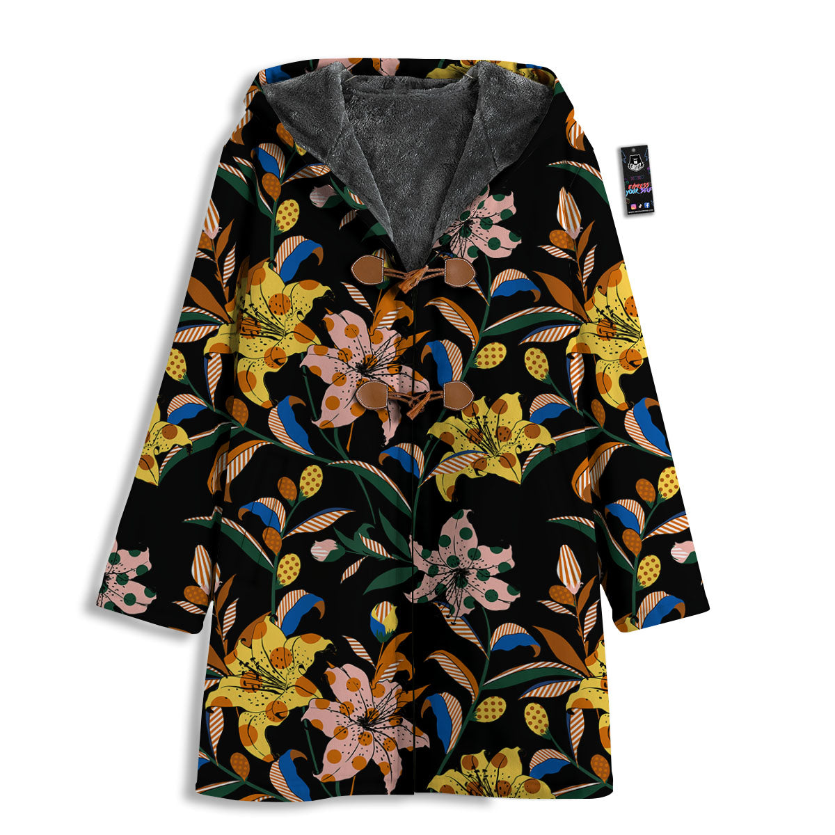 Lily Polka Dot Print Pattern Men's Windbreaker Jacket-grizzshop