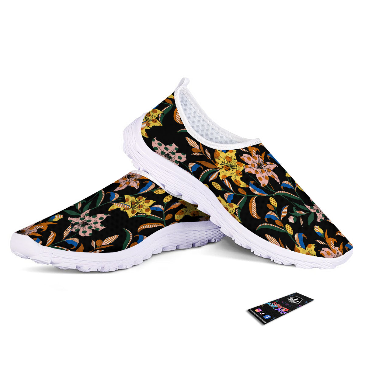 Lily Polka Dot Print Pattern Nurse Shoes-grizzshop