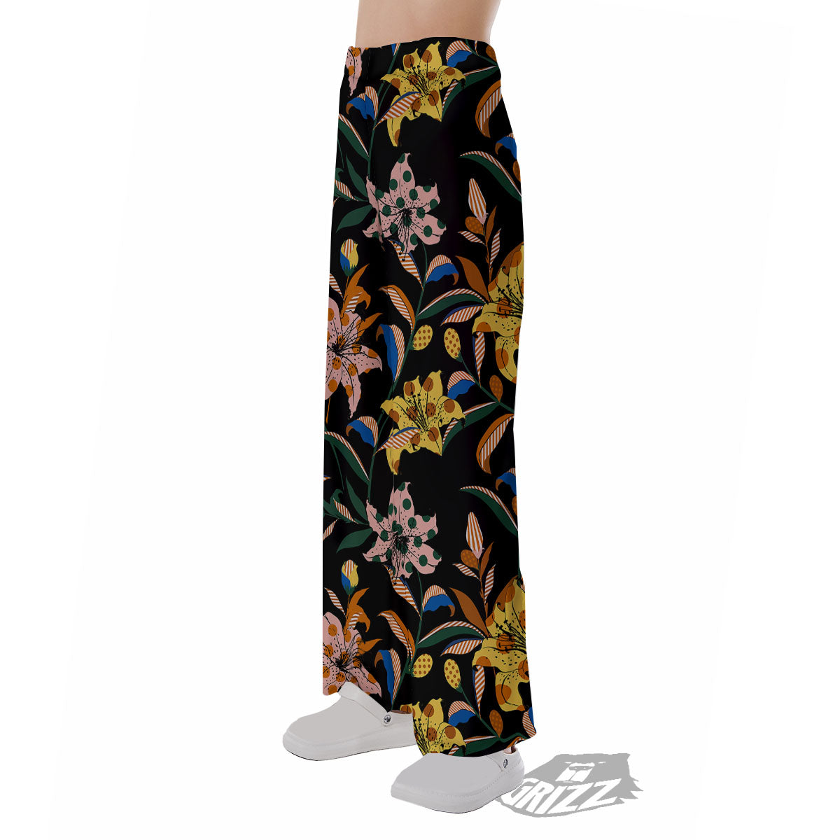 Lily Polka Dot Print Pattern Pajama Pants-grizzshop