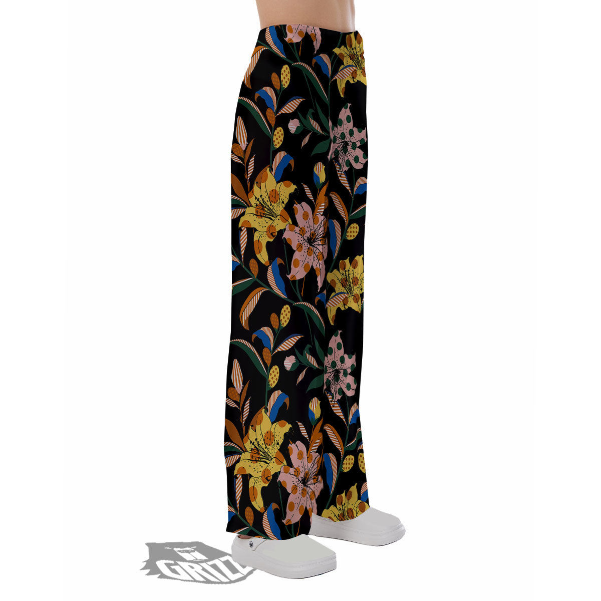 Lily Polka Dot Print Pattern Pajama Pants-grizzshop