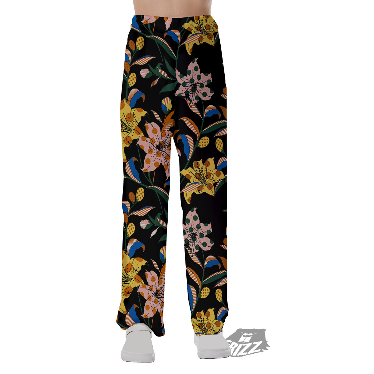 Lily Polka Dot Print Pattern Pajama Pants-grizzshop