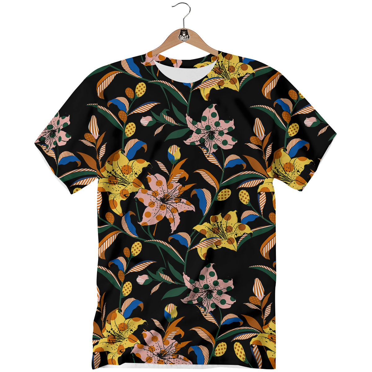 Lily Polka Dot Print Pattern T-Shirt-grizzshop