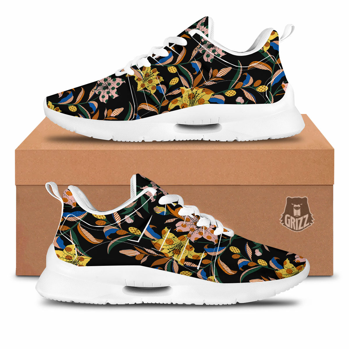 Lily Polka Dot Print Pattern Tennis Shoes-grizzshop