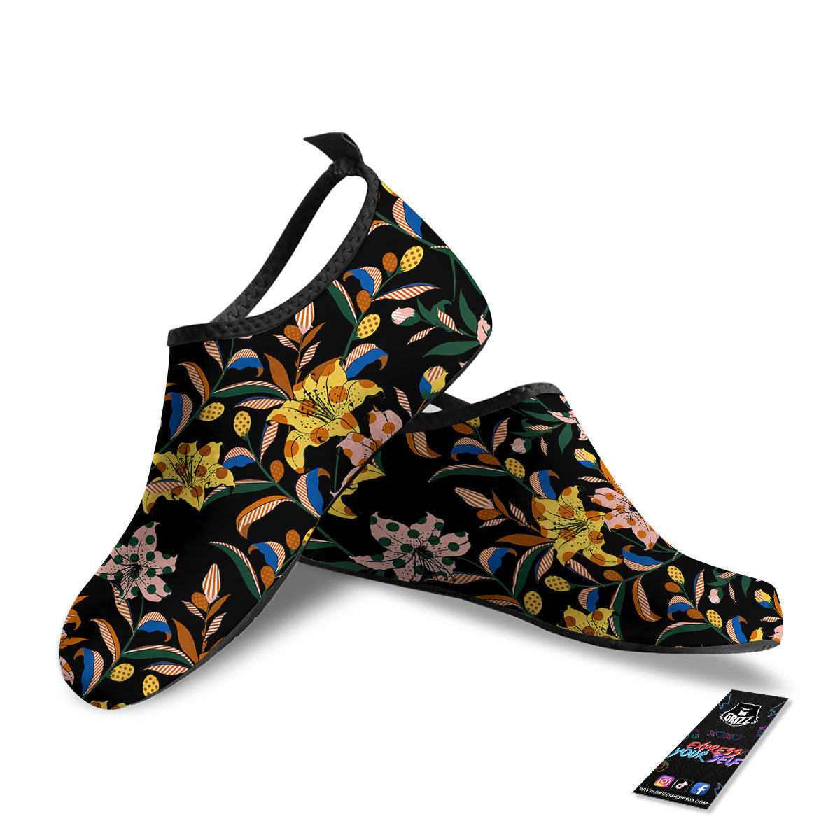 Lily Polka Dot Print Pattern Water Shoes-grizzshop