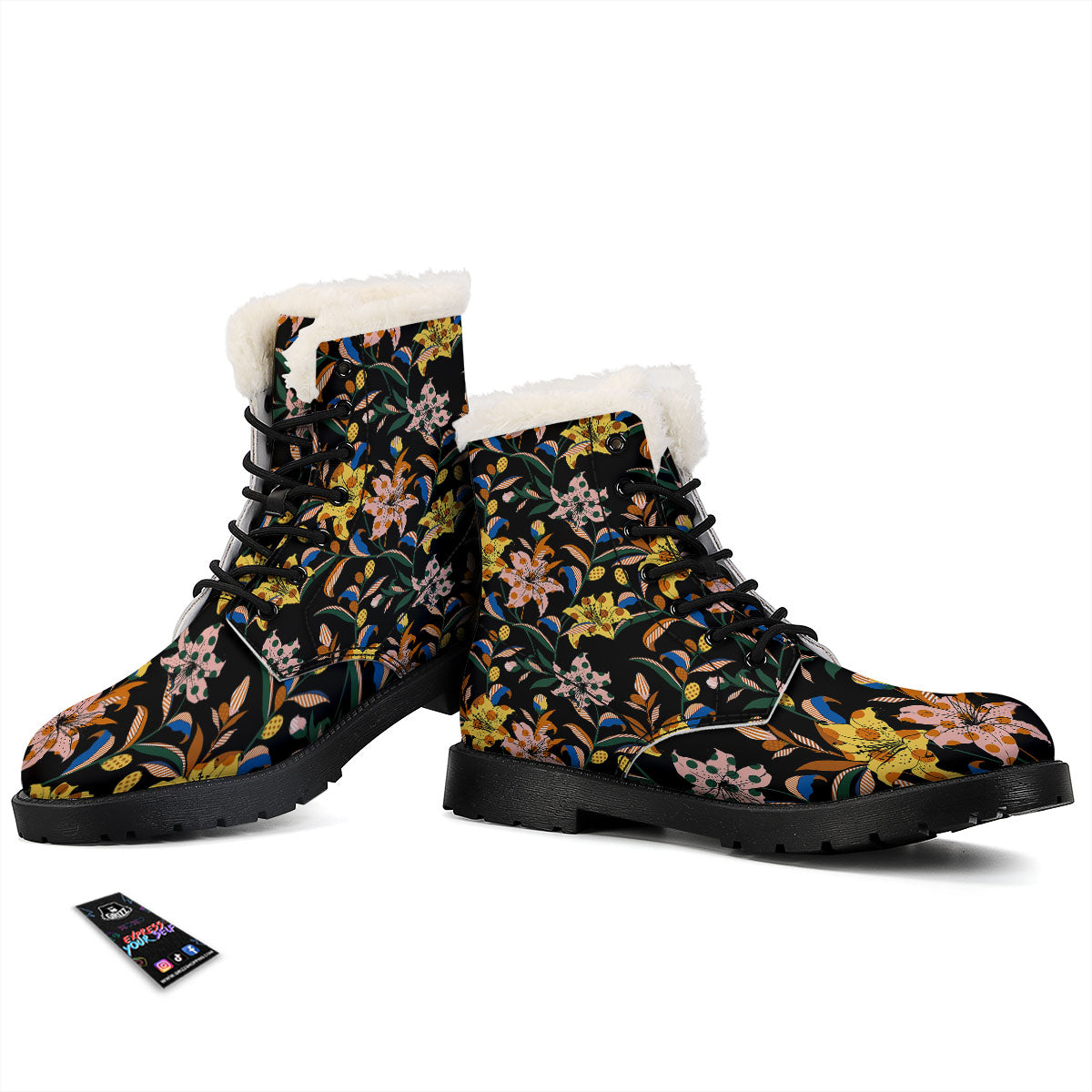 Lily Polka Dot Print Pattern Winter Boots-grizzshop