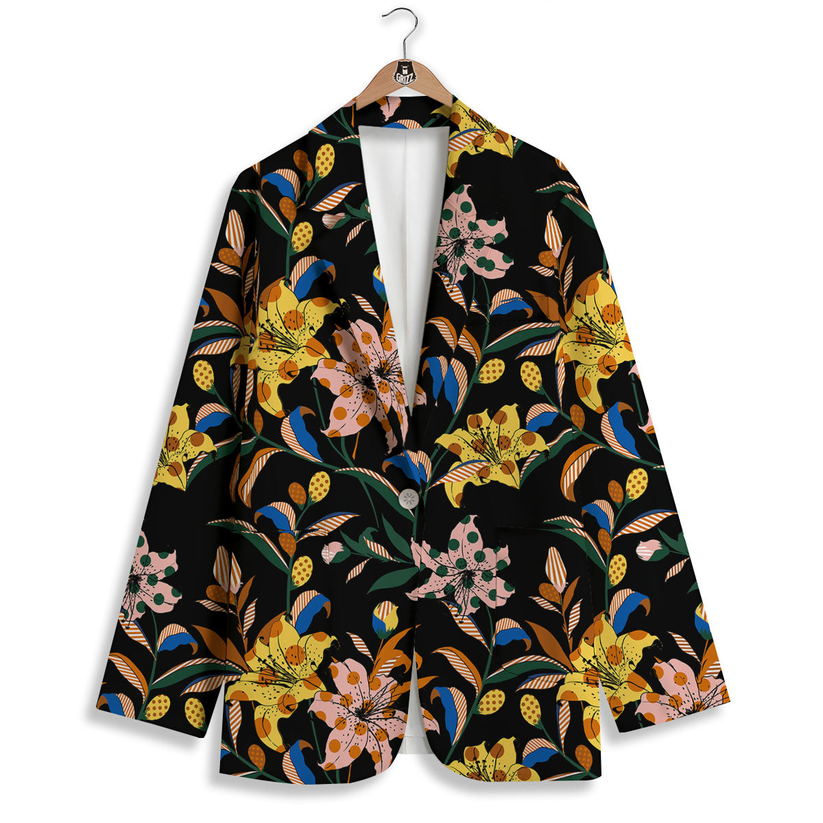Lily Polka Dot Print Pattern Women's Blazer-grizzshop
