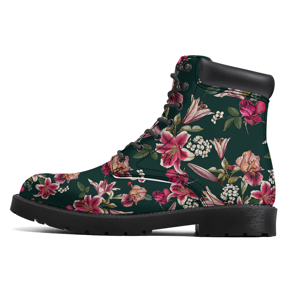 Lily Tropical Watercolor Print Pattern Boots-grizzshop