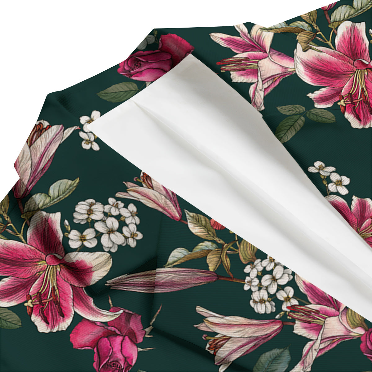 Lily Tropical Watercolor Print Pattern Men's Blazer-grizzshop