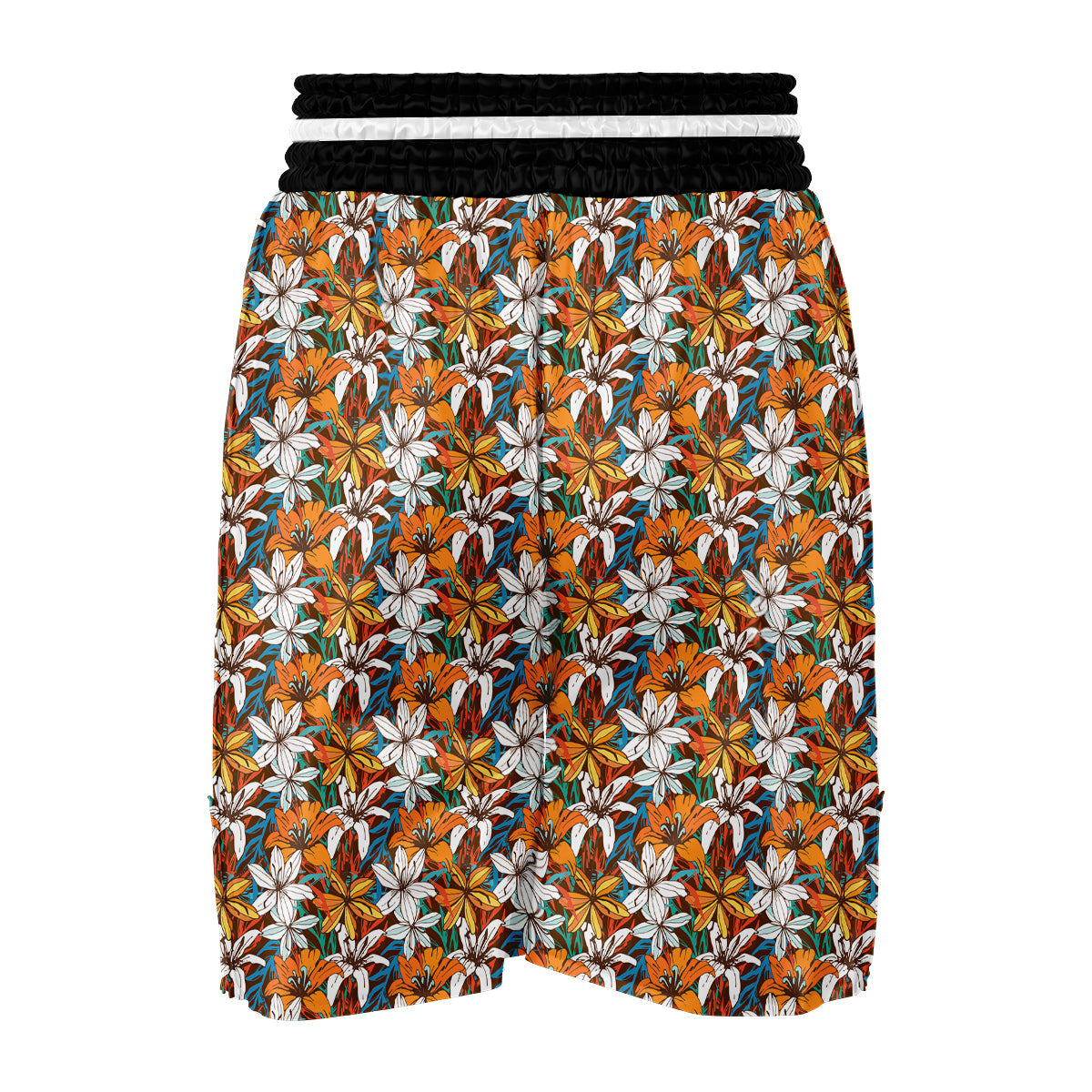 Lily Vintage Color Print Pattern Boxing Shorts-grizzshop