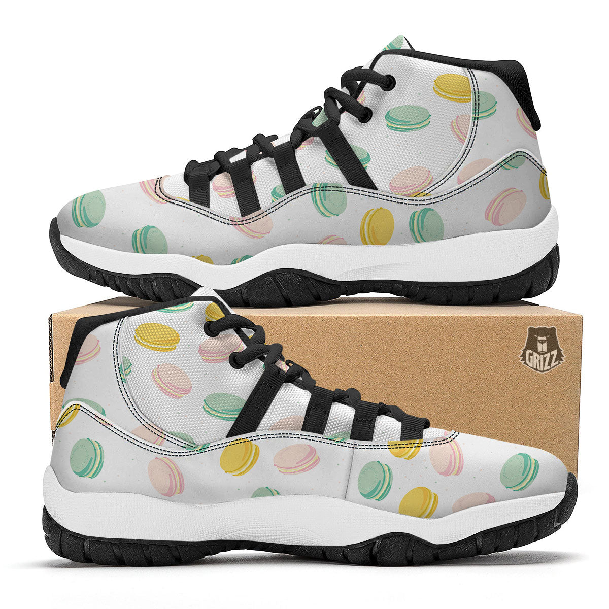 Lily Water Cute Print Pattern Black Bball Shoes-grizzshop