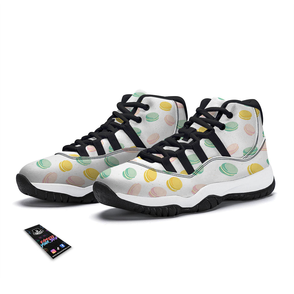Lily Water Cute Print Pattern Black Bball Shoes-grizzshop