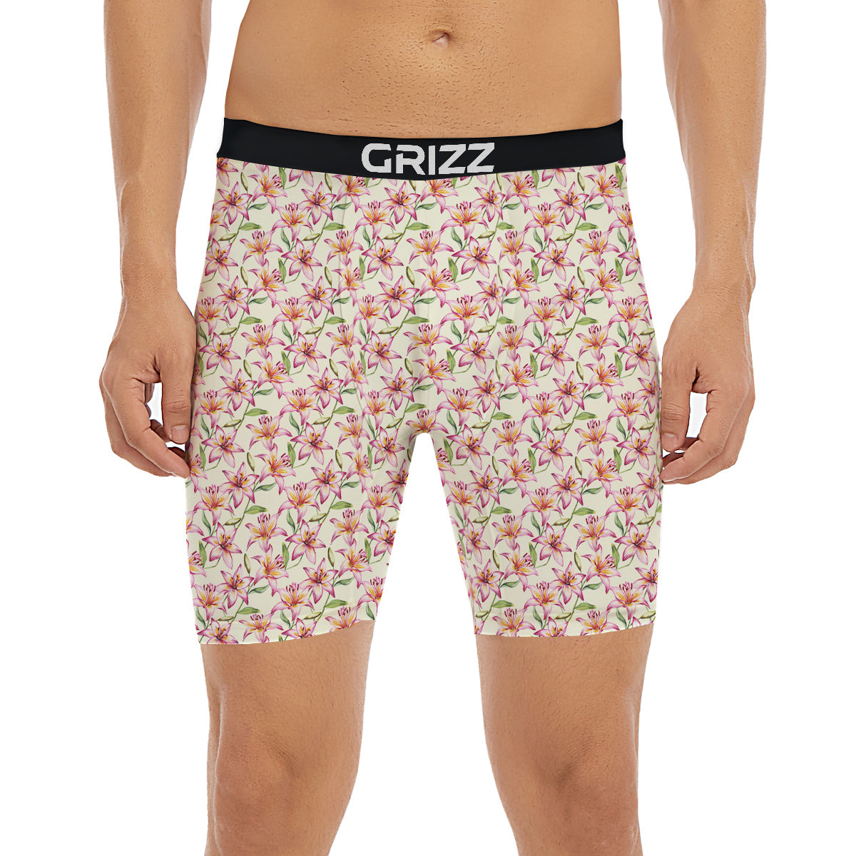 Lily Water Cute Print Pattern Boxer Briefs-grizzshop