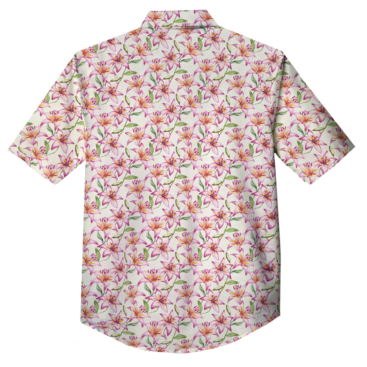 Lily Water Cute Print Pattern Button Up Shirt-grizzshop