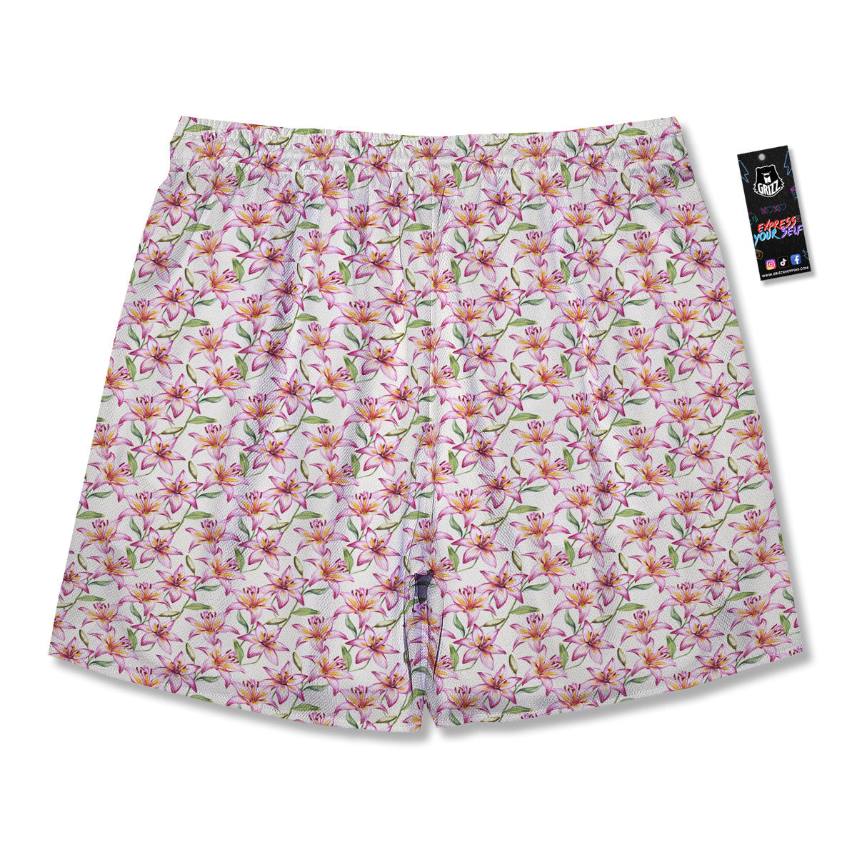 Lily Water Cute Print Pattern Men's Running Shorts-grizzshop