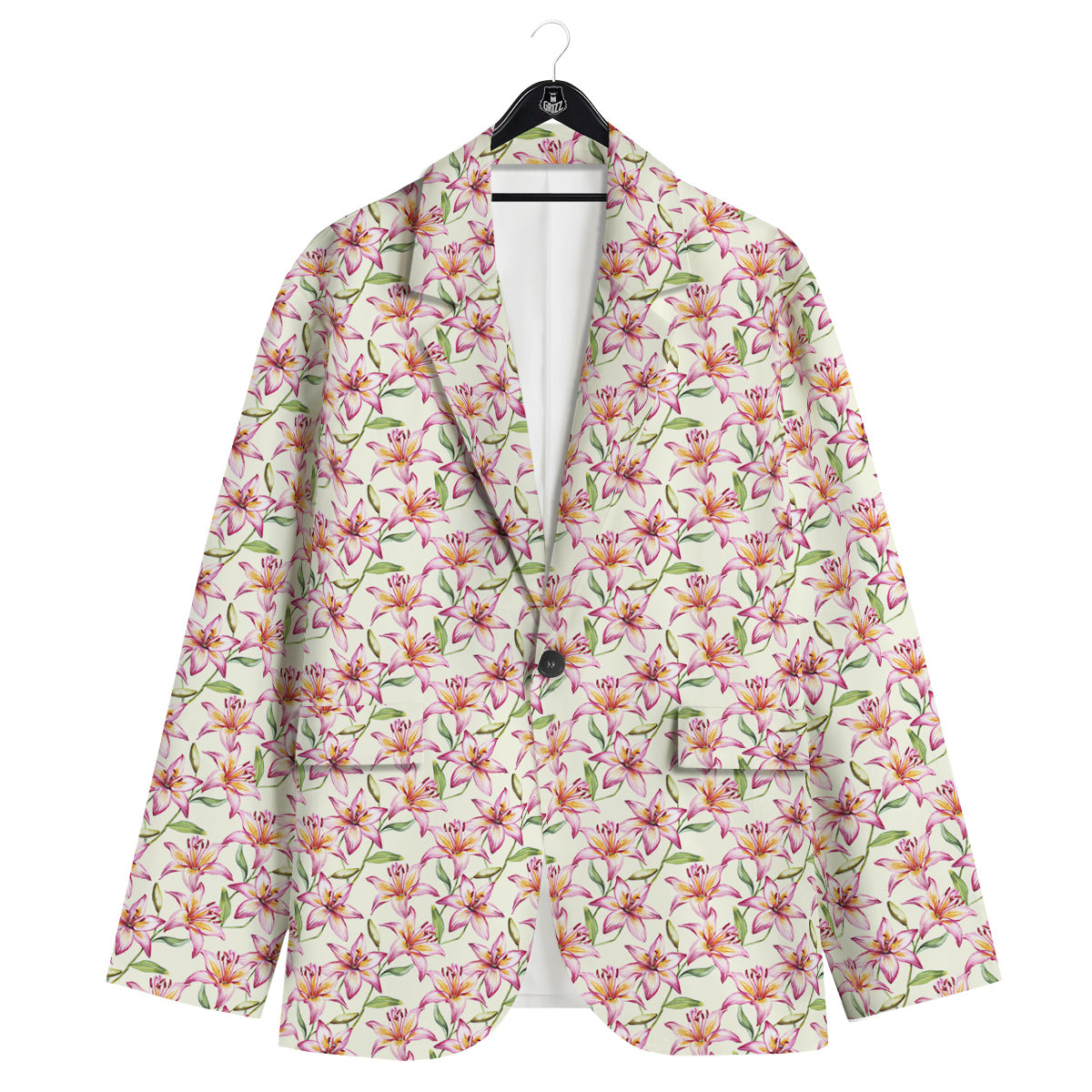 Lily Water Cute Print Pattern Men's Sport Coat-grizzshop