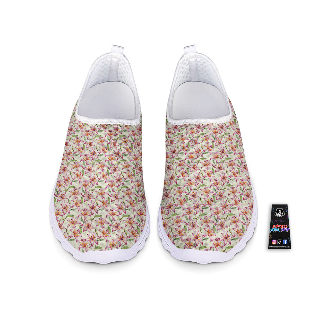 Lily Water Cute Print Pattern Nurse Shoes-grizzshop