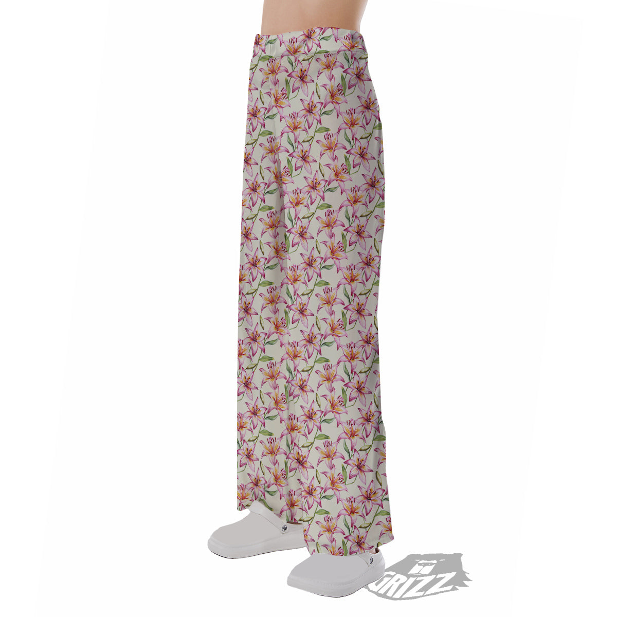 Lily Water Cute Print Pattern Pajama Pants-grizzshop