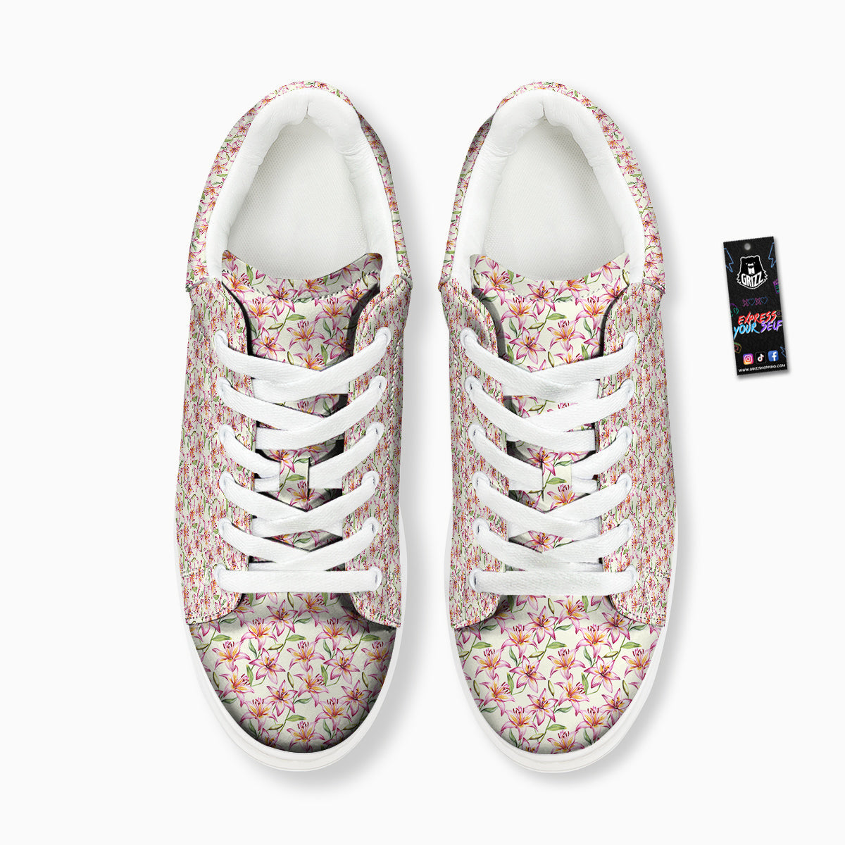 Lily Water Cute Print Pattern Platform Shoes-grizzshop