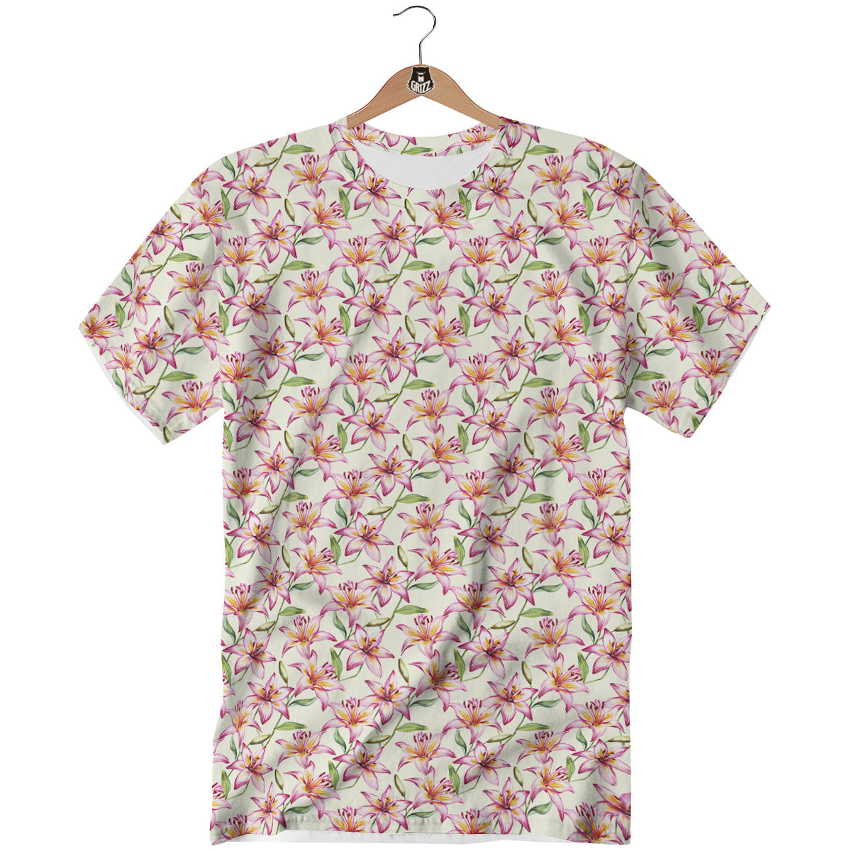 Lily Water Cute Print Pattern T-Shirt-grizzshop