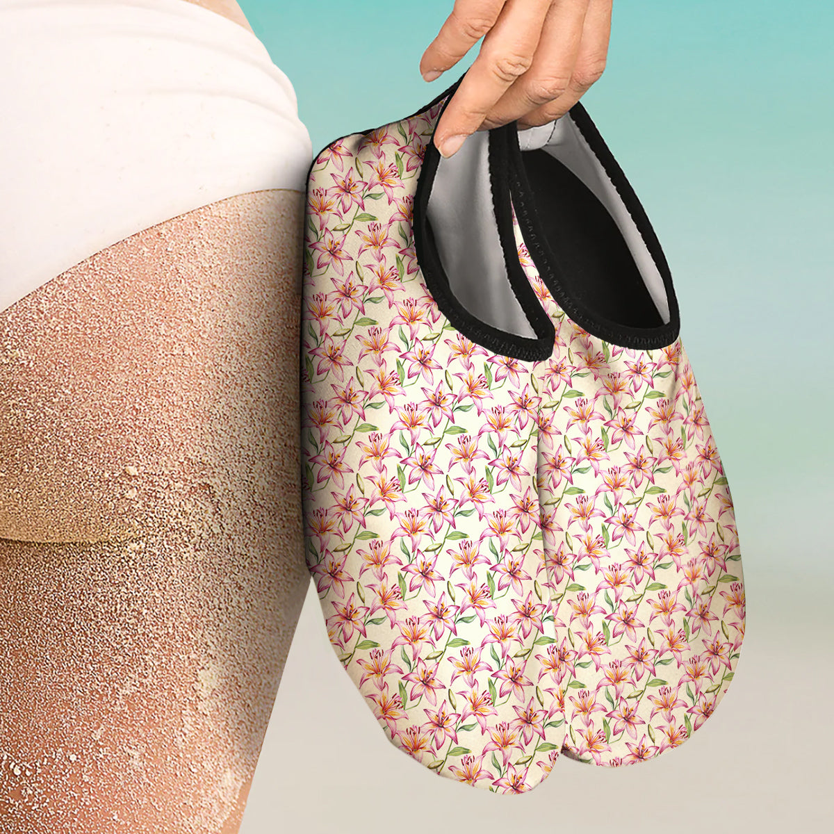 Lily Water Cute Print Pattern Water Shoes-grizzshop