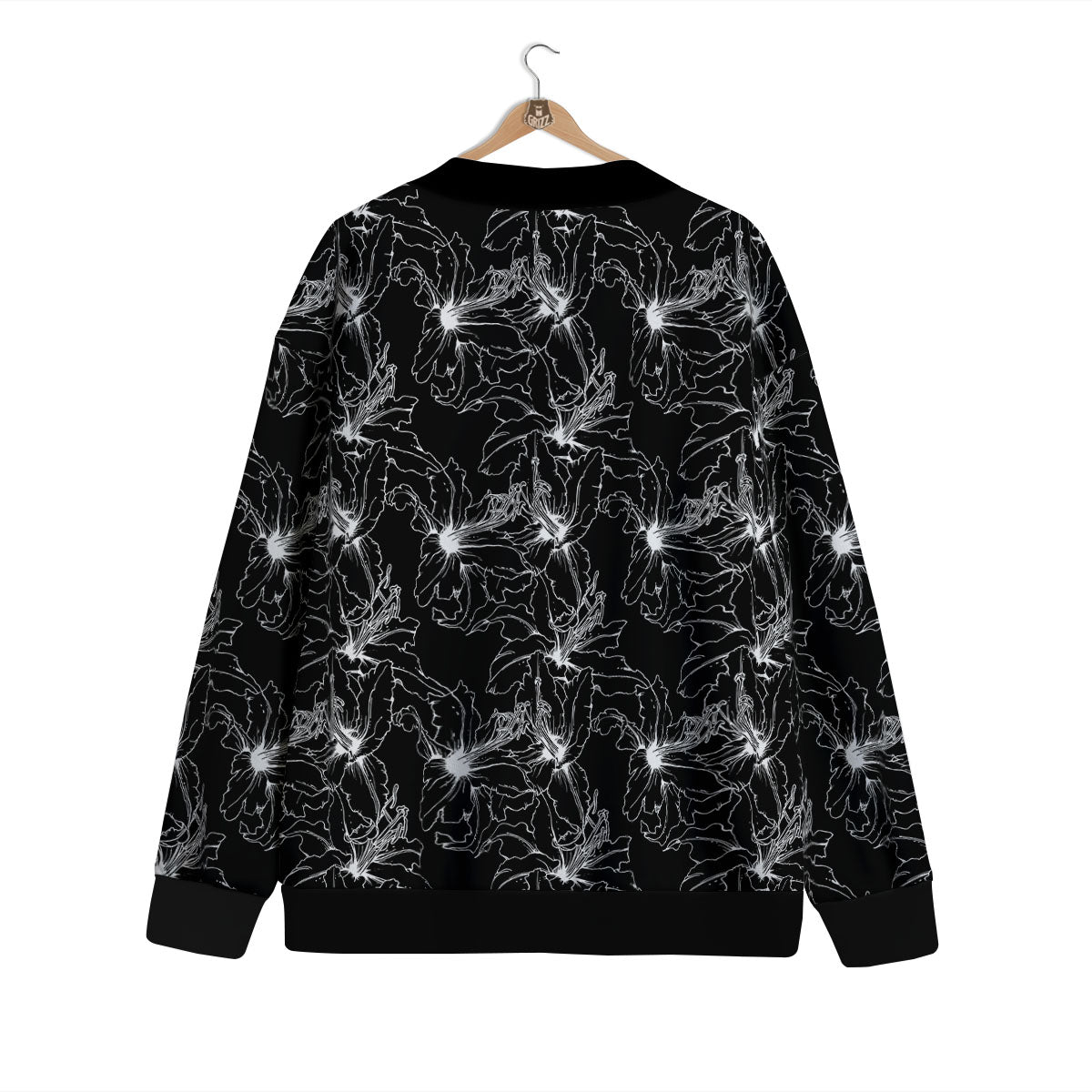 Lily White And Black Print Pattern Cardigan-grizzshop