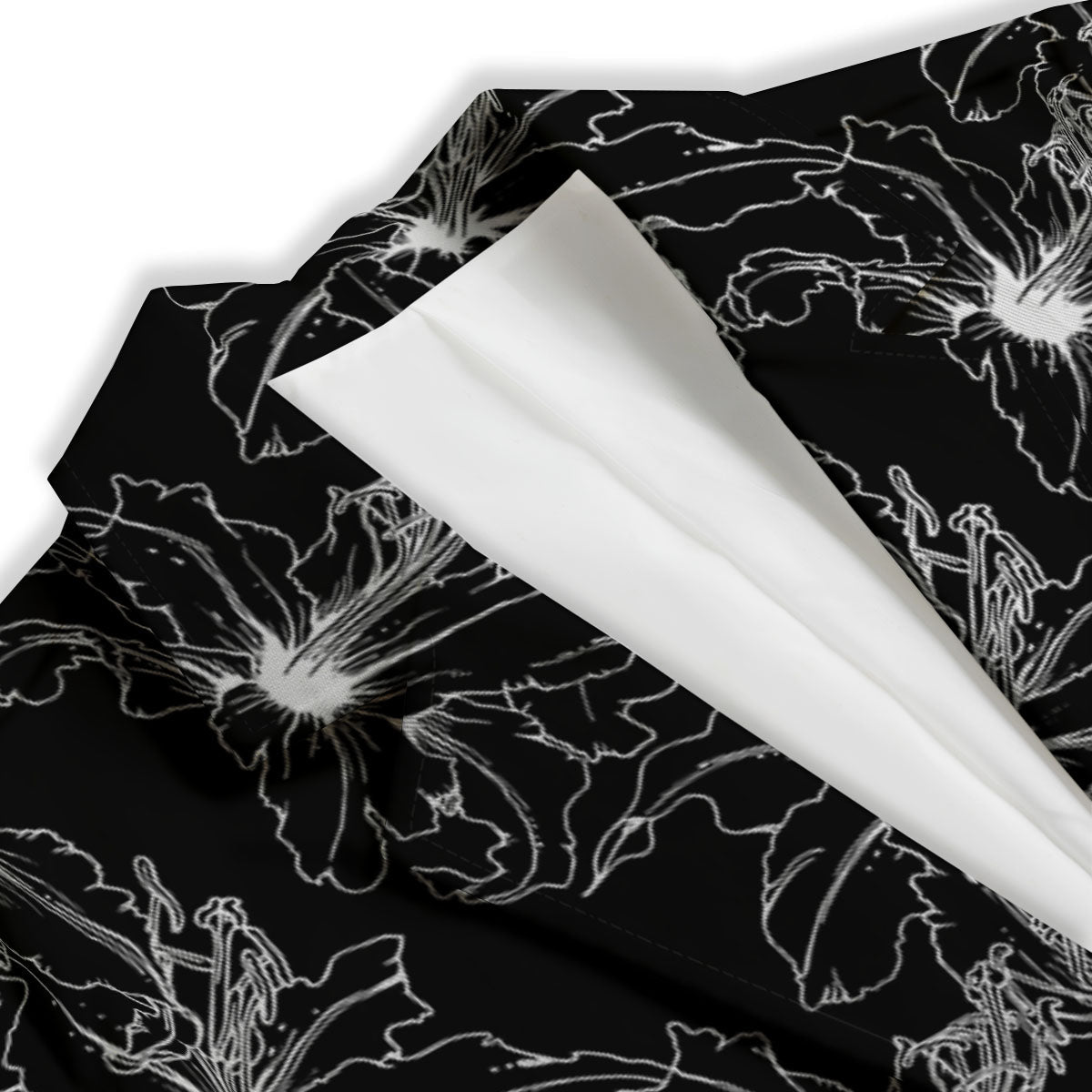 Lily White And Black Print Pattern Women's Blazer-grizzshop