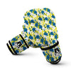 Lily Yellow Print Pattern Boxing Gloves-grizzshop