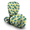 Lily Yellow Print Pattern Boxing Gloves-grizzshop