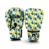 Lily Yellow Print Pattern Boxing Gloves-grizzshop