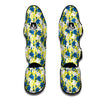 Lily Yellow Print Pattern Muay Thai Shin Guards-grizzshop