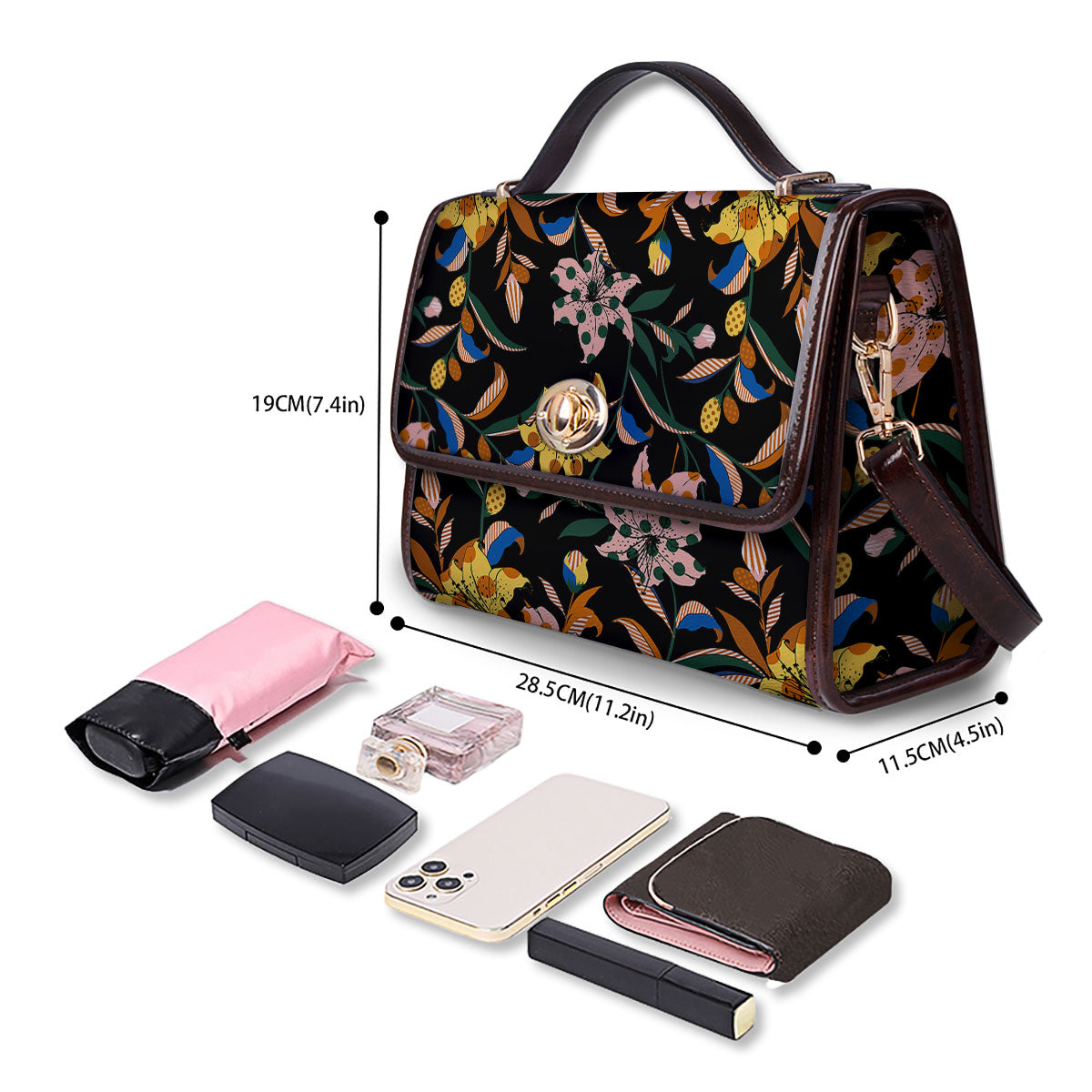 Lily Polka Dot Print Pattern Women's Satchel Bag