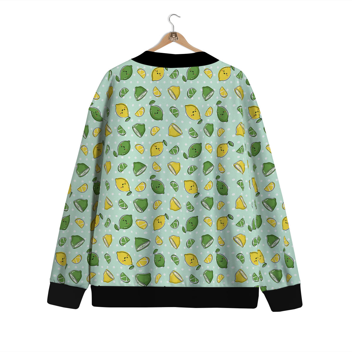 Lime Cute Print Pattern Cardigan-grizzshop
