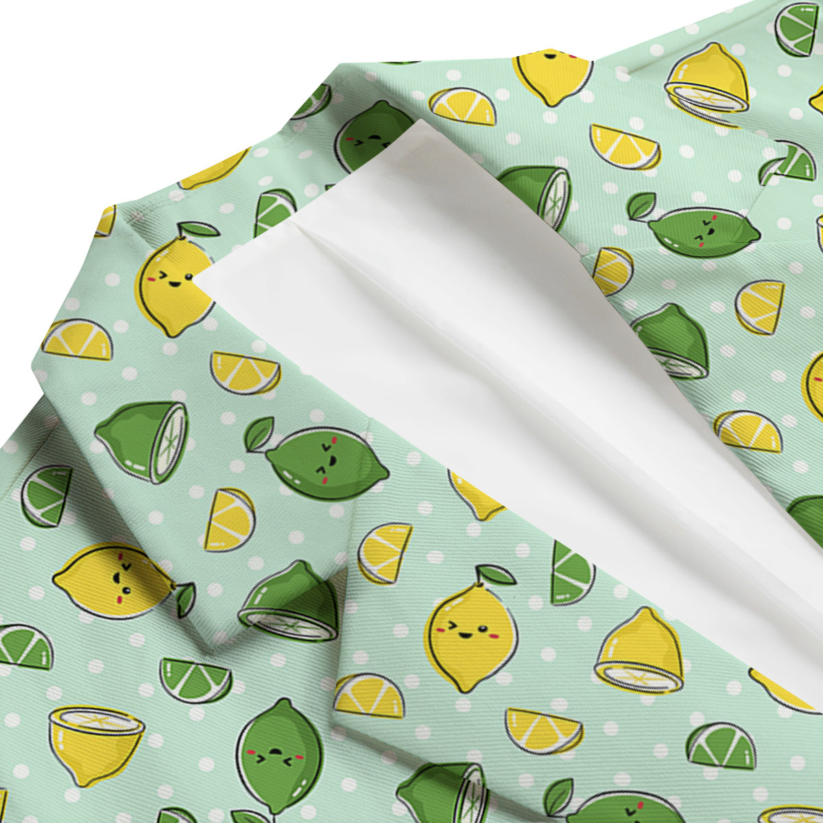 Lime Cute Print Pattern Men's Blazer-grizzshop