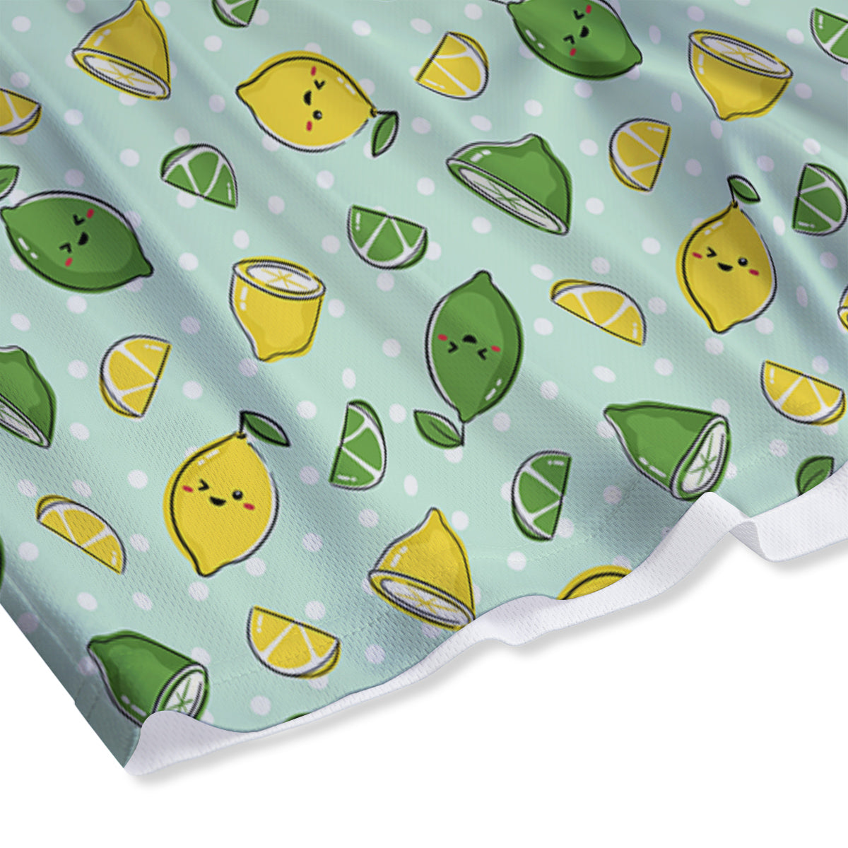Lime Cute Print Pattern Mesh Shorts-grizzshop