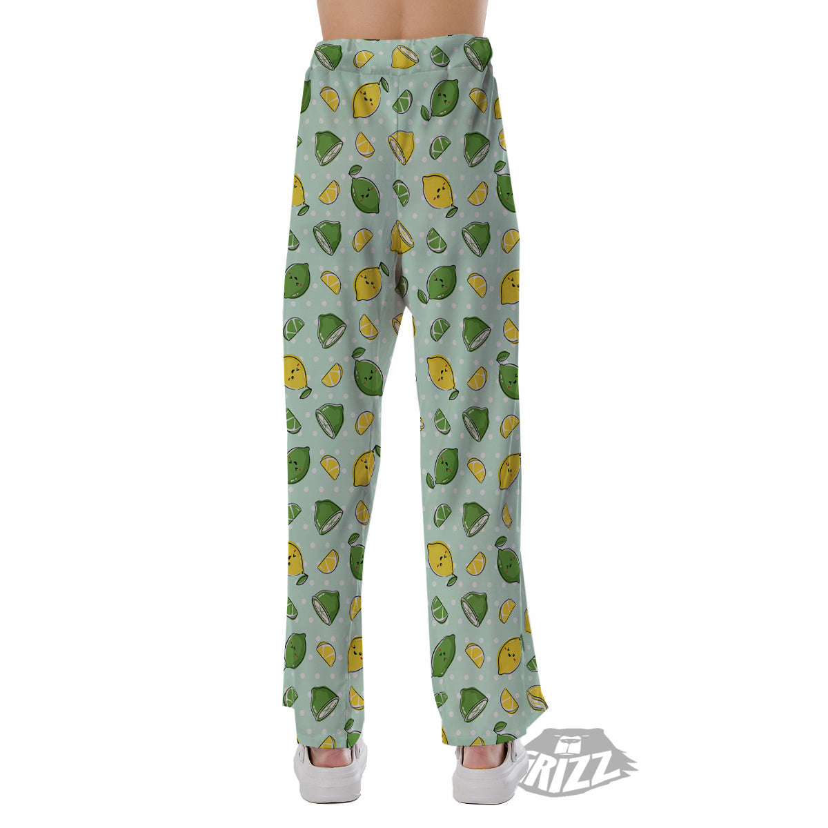 Lime Cute Print Pattern Pajama Pants-grizzshop