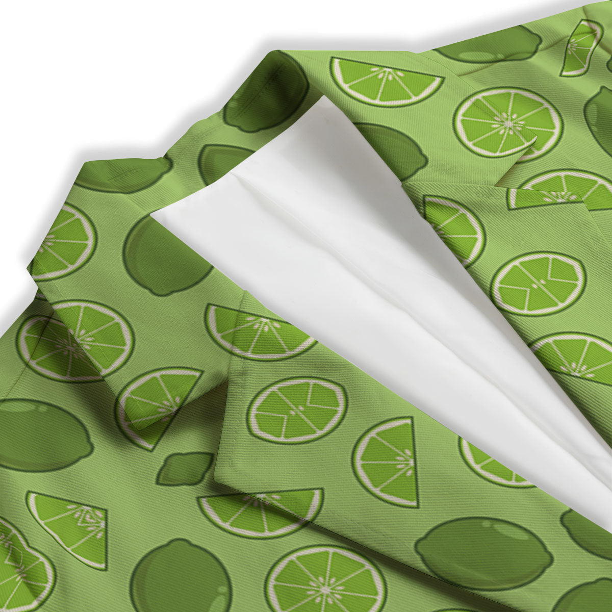 Lime Green Print Pattern Women's Blazer-grizzshop