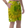 Lime Green Tie Dye Men's Shorts-grizzshop