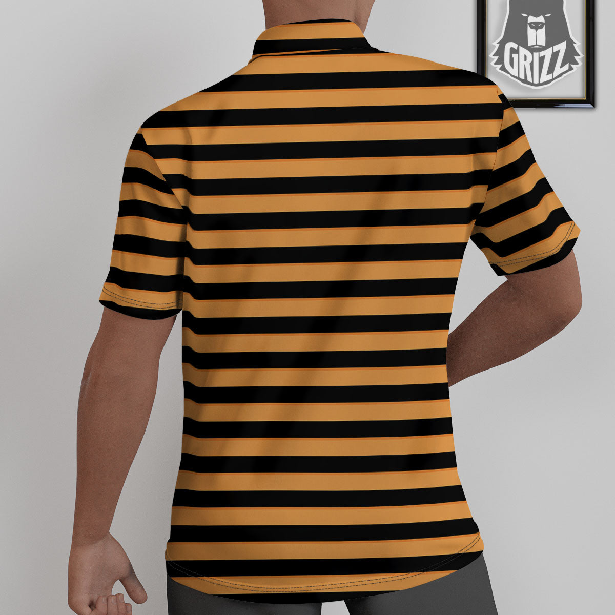 Line Halloween Print Pattern Untucked Shirts-grizzshop