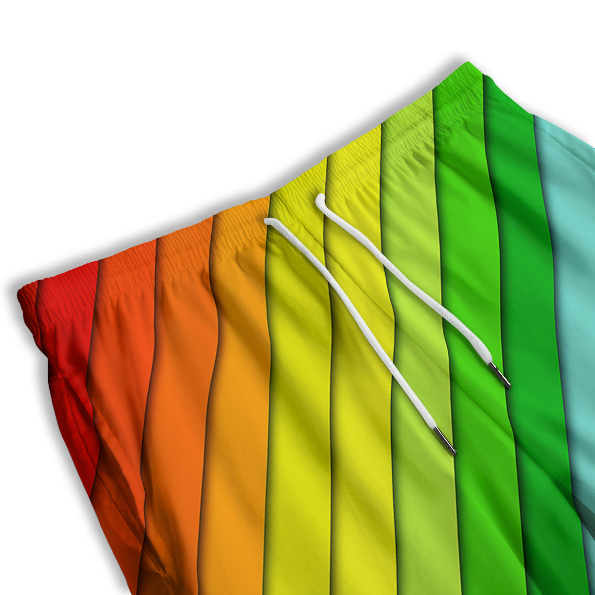 Lines Rainbow Diagonal Print Pattern Men's Athletic Shorts
