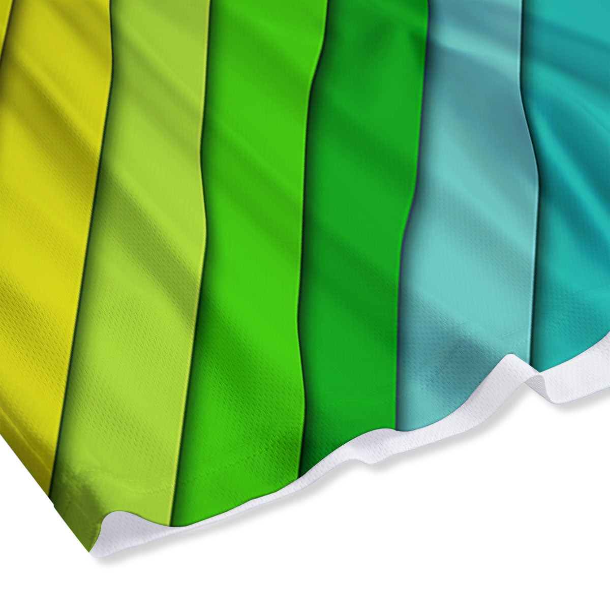 Lines Rainbow Diagonal Print Pattern Mesh Shorts