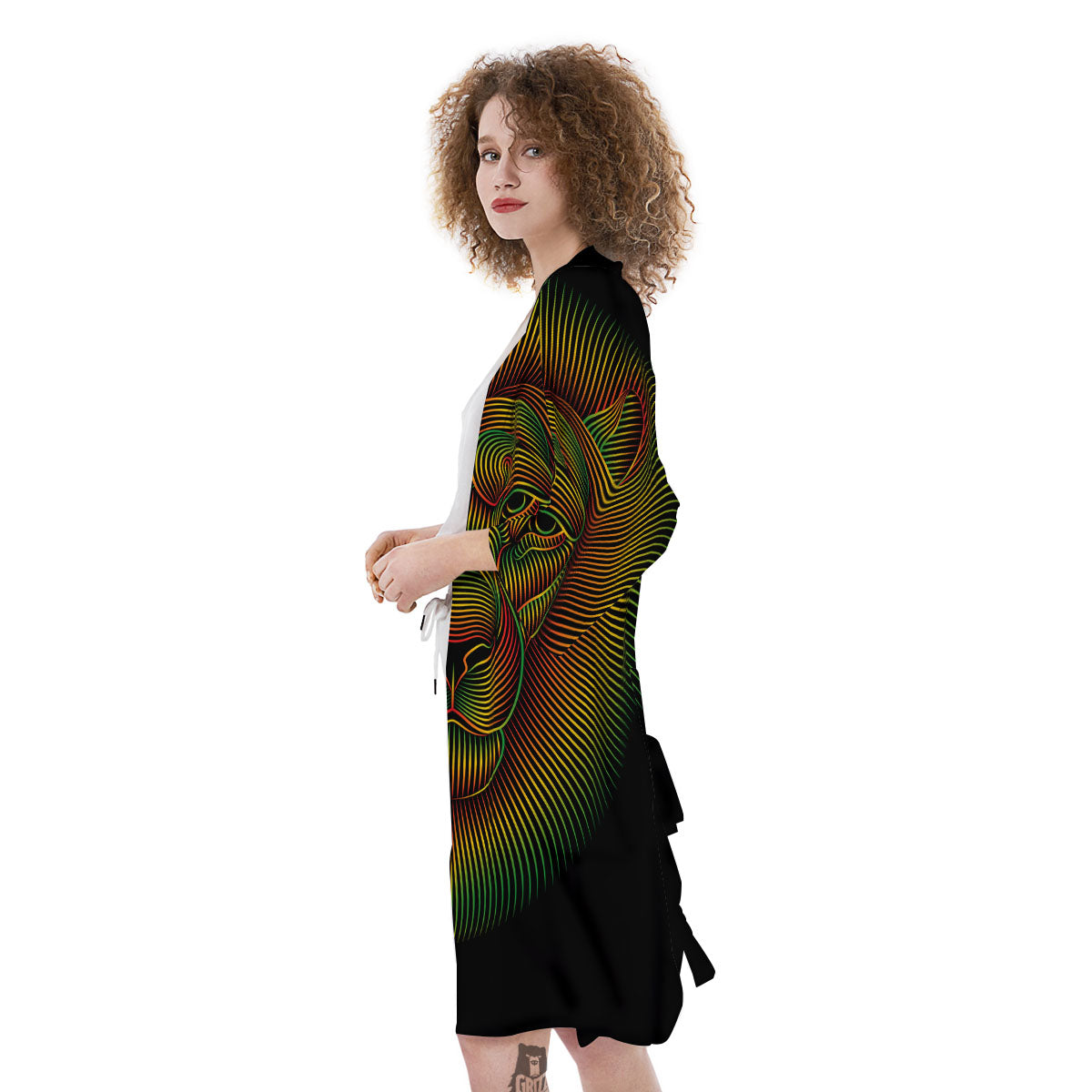 Lion Rasta Print Kimono-grizzshop
