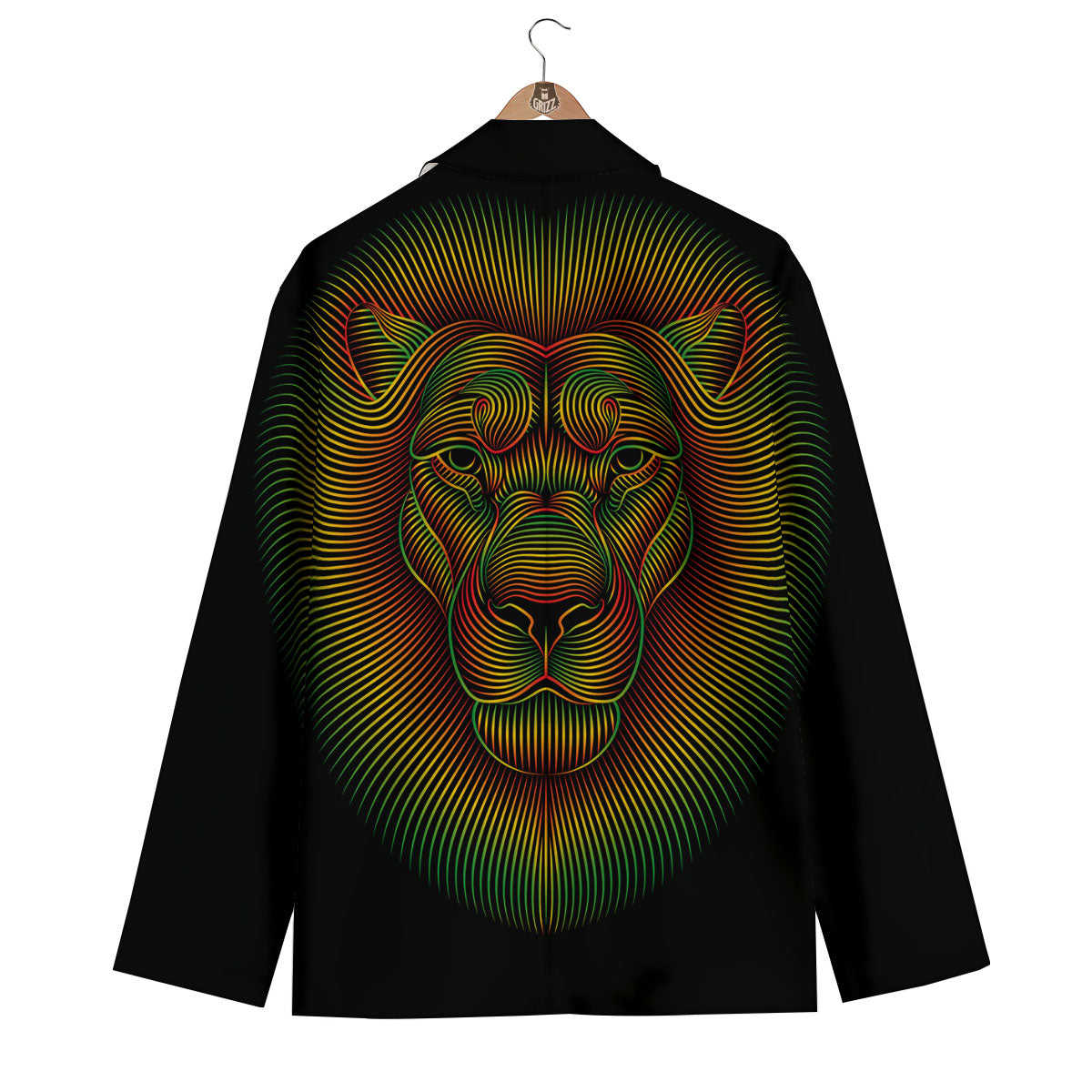 Lion Rasta Print Men's Blazer-grizzshop