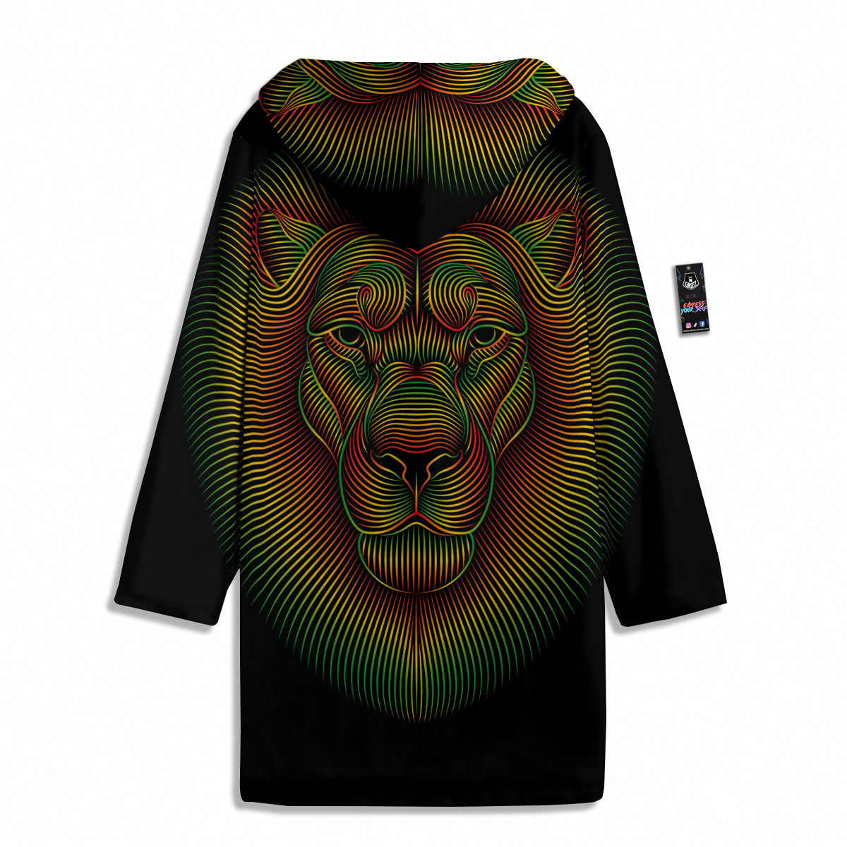 Lion Rasta Print Men's Windbreaker Jacket-grizzshop