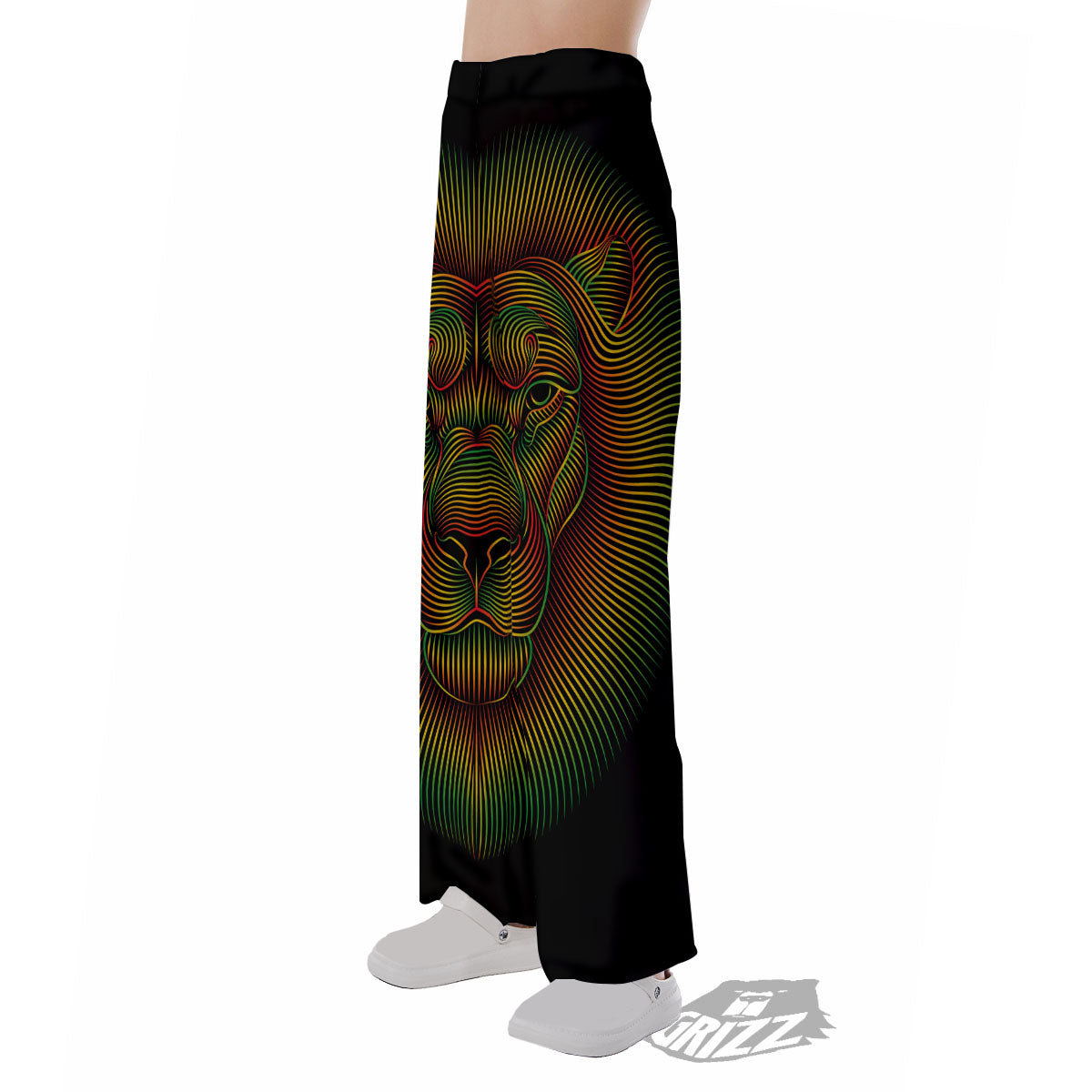 Lion Rasta Print Pajama Pants-grizzshop