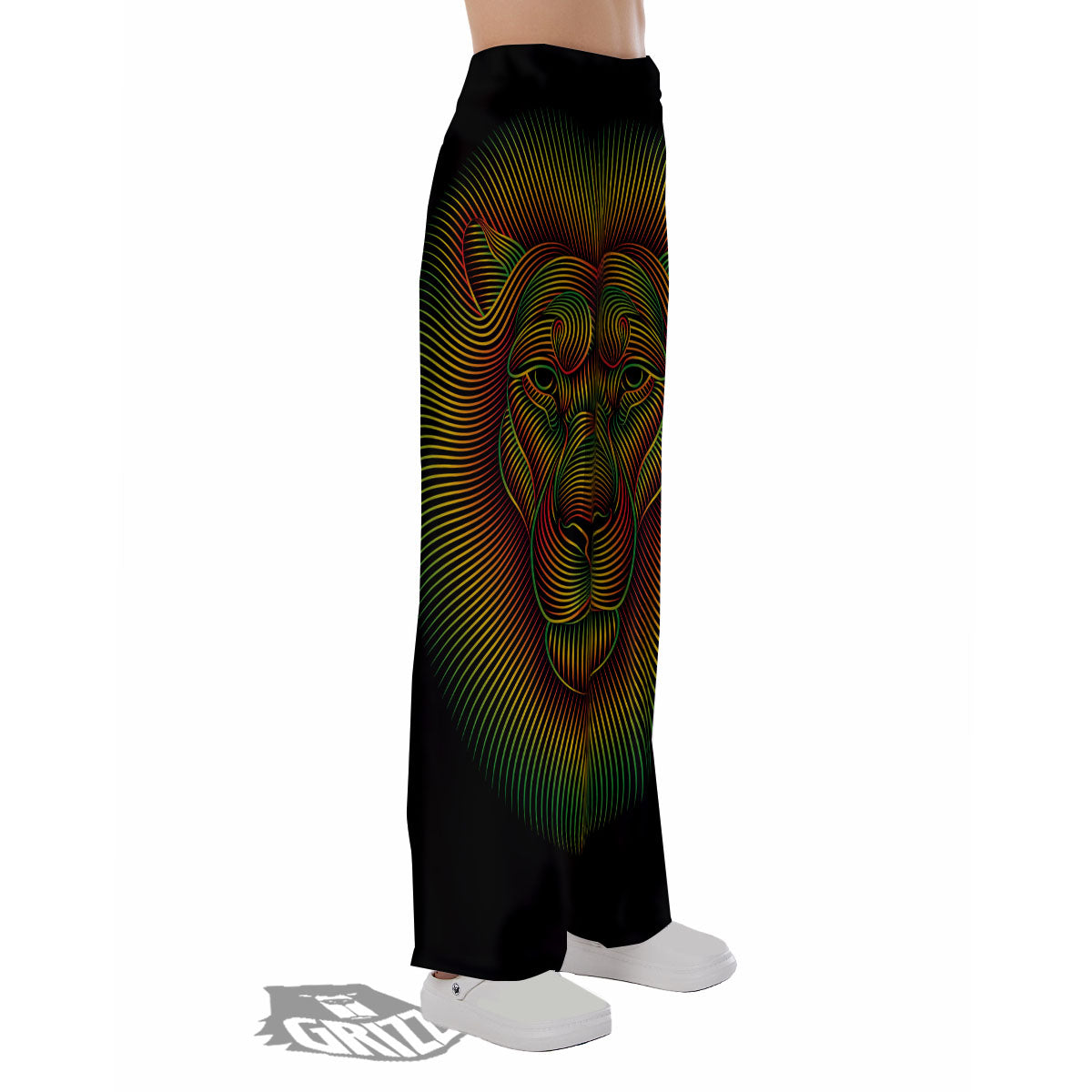 Lion Rasta Print Pajama Pants-grizzshop