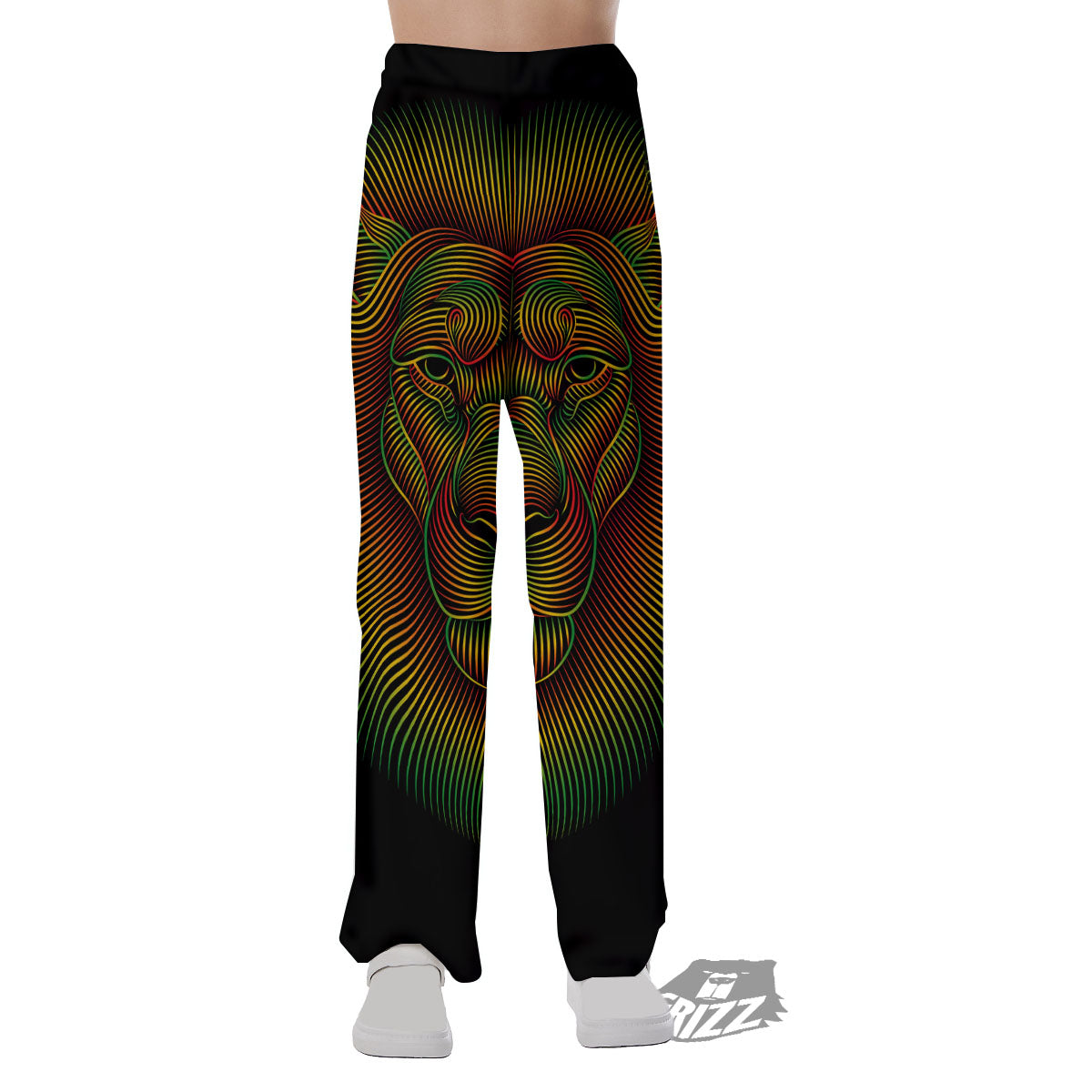 Lion Rasta Print Pajama Pants-grizzshop