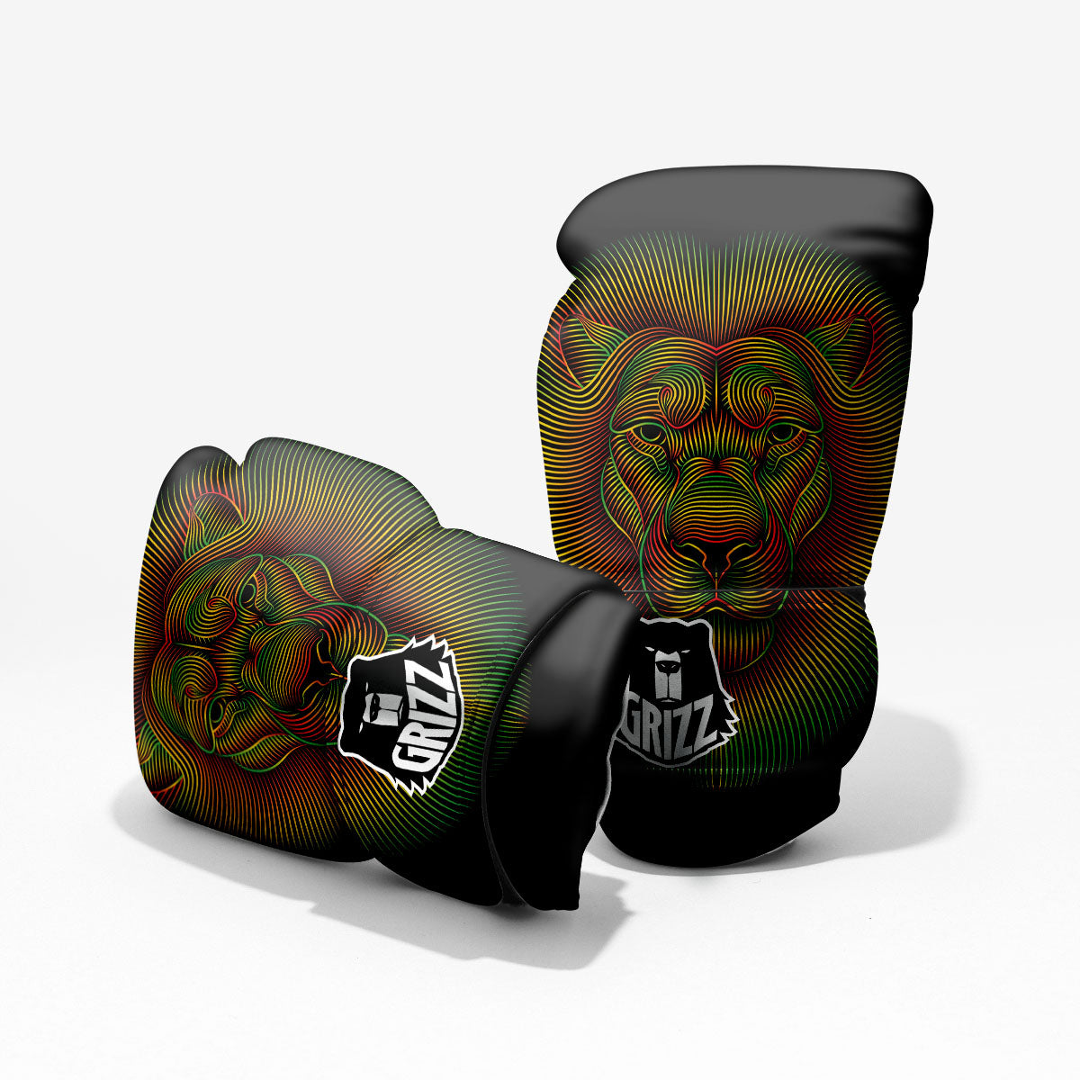 Lion Rasta Print Pro Boxing Glove